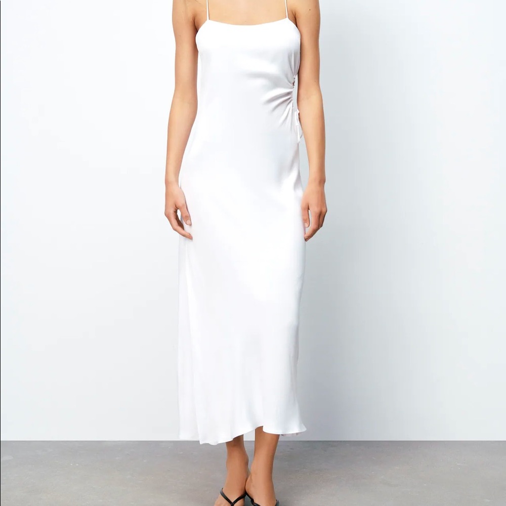 Zara satin  cut out slip dress size small